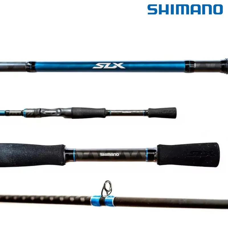Vara de Pesca Shimano Nova SLX Série Brasil 1,73m 06-14lb Inteiriça SLXC58MLASA Para Carretilha - Imagem 1